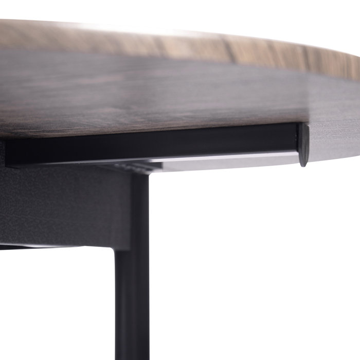 Laurel Foundry Modern Farmhouse Eleanora Drop Leaf Iron Dining Table